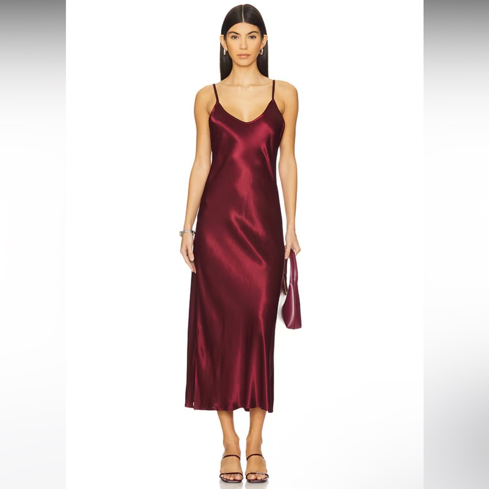 NWOT - Enza Costa - Bias Cut Slip Dress in Ruby